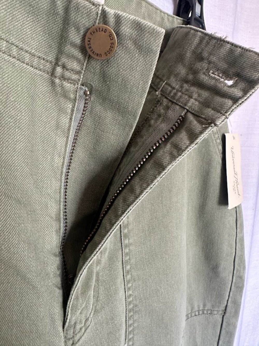 Universal Thread Olive Green Utility Pants Mid Rise Straight Leg Size 12 NWT - Picture 5 of 8